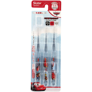 Cars Set of 3 Toothbrushes for  3-5 Year Old