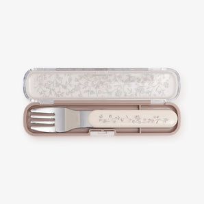 Fork with Vintage Floral Print Carry Case