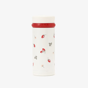 Strawberry Print Stainless Steel Water Bottle 200ml