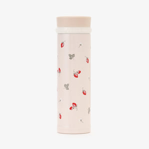 Strawberry Print Stainless Steel Water Bottle 300ml
